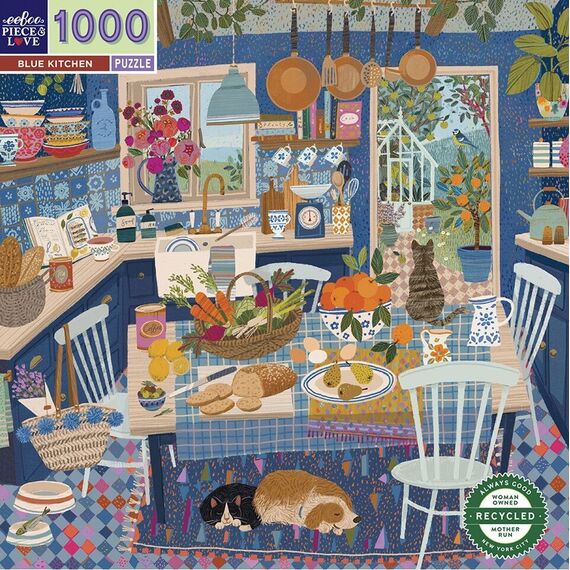 eeBoo - Puzzle 1000 pcs - Blue Kitchen - (EPZTBUK / Toys |  Techbox
