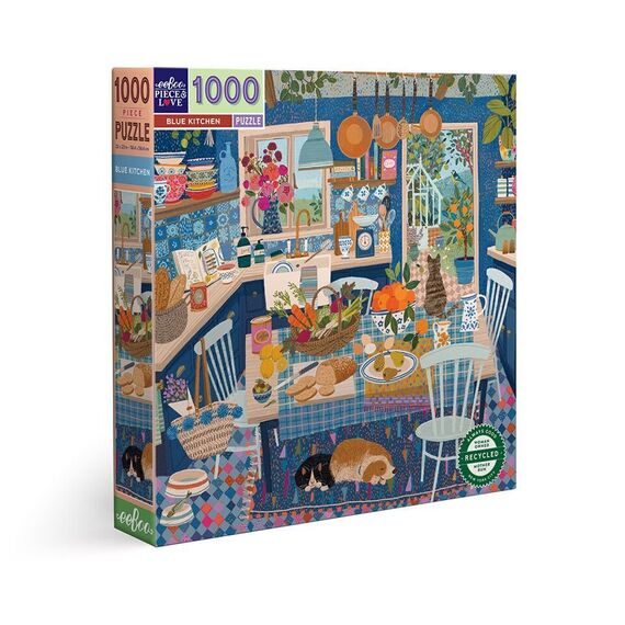 eeBoo - Puzzle 1000 pcs - Blue Kitchen - (EPZTBUK / Toys |  Techbox