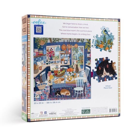 eeBoo - Puzzle 1000 pcs - Blue Kitchen - (EPZTBUK / Toys |  Techbox