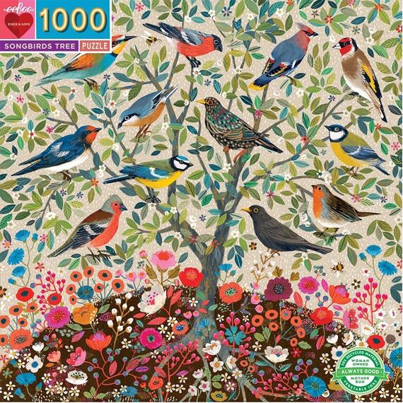eeBoo - Puzzle 1000 pcs - Songbirds Tree (EPZTSBD) / Toys - Puzzles - Gifts - Techbox