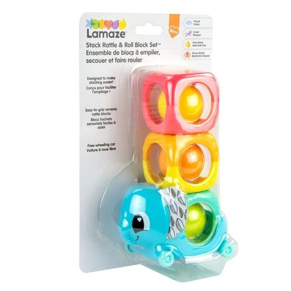 Lamaze - Stack Rattle & Roll Blocks - (827464) / Toys