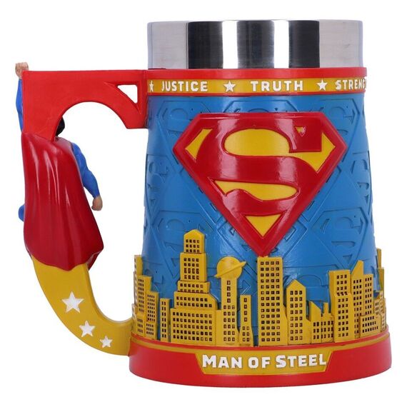 Superman Man of Steel Tankard 15.5cm / Fan Shop and Merchandise |  Techbox
