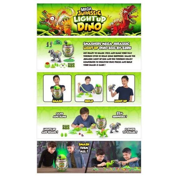 Smashers - Mega Jurassic Light up Dino (74108) / Toys |  Techbox