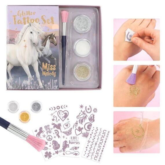 Miss Melody - Glitter Tattoo Set  NIGHT HORSES ( 0412657 ) / Toys - Αταξινόμητα -  - Techbox