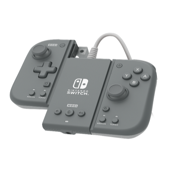 HORI - Switch Split Pad Compact Attachment Set (Grey) / Nintendo Switch - Nintendo Switch Accessories - Accessories for Consoles - Techbox