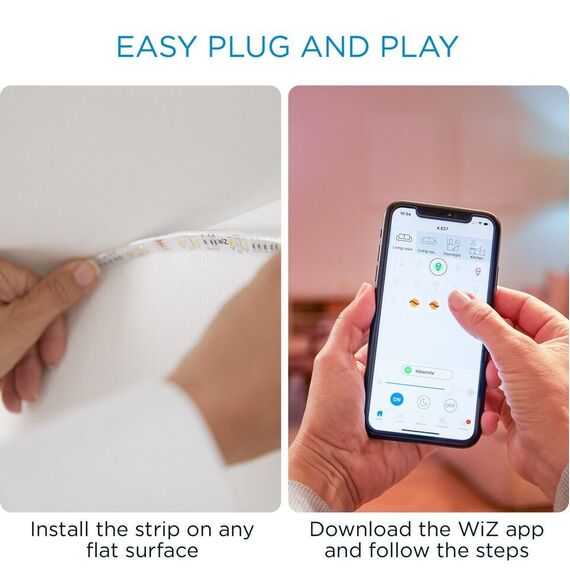 WiZ - Wi-Fi LED Strip 1M 880lm Extension EU / Home and Kitchen