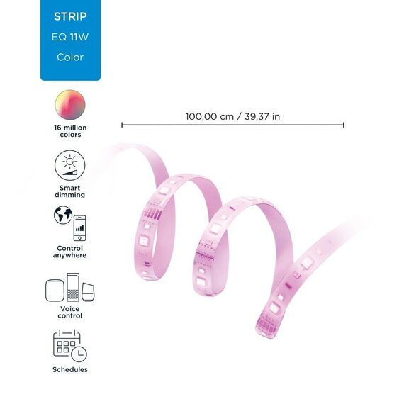 WiZ - Wi-Fi LED Strip 1M 880lm Extension EU / Home and Kitchen