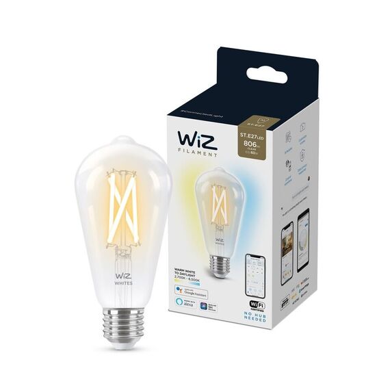 WiZ -  ST64 Clear bulb E27 Tunable white - Smart Home / Home and Kitchen - LED λάμπες - LED Lightning - Techbox