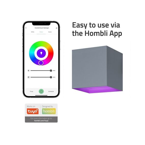 Hombli - Smart Outdoor Wall Light V2, Grey / Electronics
