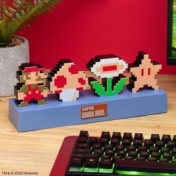 Super Mario Bros. Icons Light / Fan Shop and Merchandise - Led Lights & Alarm Clocks - Gifts - Techbox