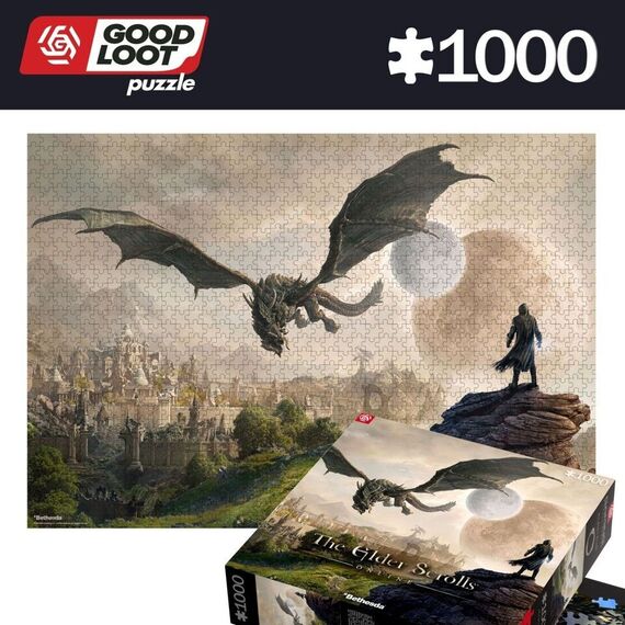 GAMING PUZZLE: ELDER SCROLLS: ELSWEYR PUZZLES - 1000 / Fan Shop and Merchandise - Puzzles - Gifts - Techbox