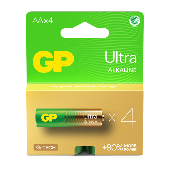 GP - Ultra Alkaline AA Batteries, 15AU/LR6, 1.5V, 4-Pack / Electronics - Αταξινόμητα -  - Techbox