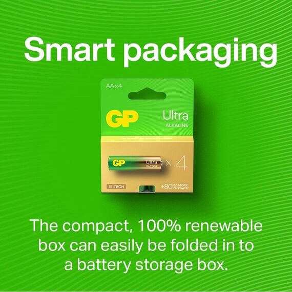 GP - Ultra Alkaline AA Batteries, 15AU/LR6, 1.5V, 4-Pack / Electronics - Αταξινόμητα -  - Techbox