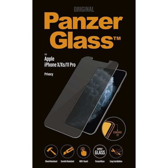 PanzerGlass - Privacy Screen Protector Apple iPhone 11 Pro - Xs - X - Standard Fit / Electronics | Techbox