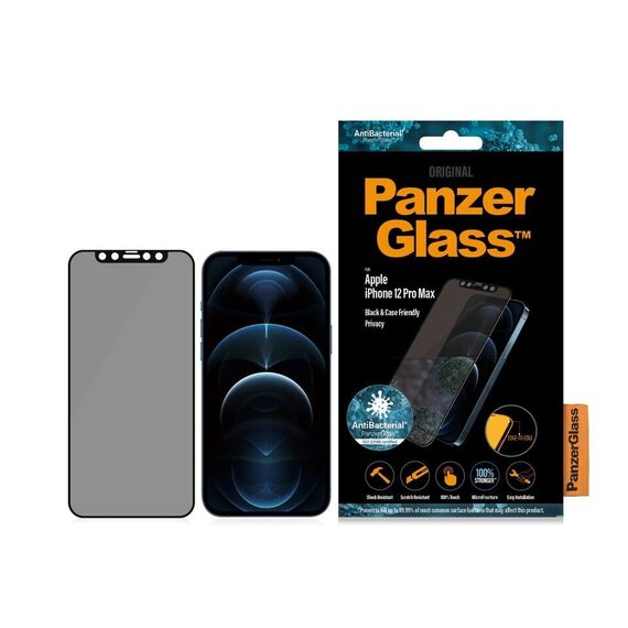PanzerGlass - Privacy Screen Protector Apple iPhone 12 Pro Max - Edge-to-Edge / Electronics | Techbox