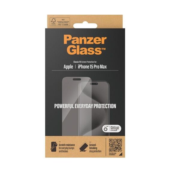 PanzerGlass - Screen Protector iPhone 15 Pro Max - Classic Fit / Electronics | Techbox