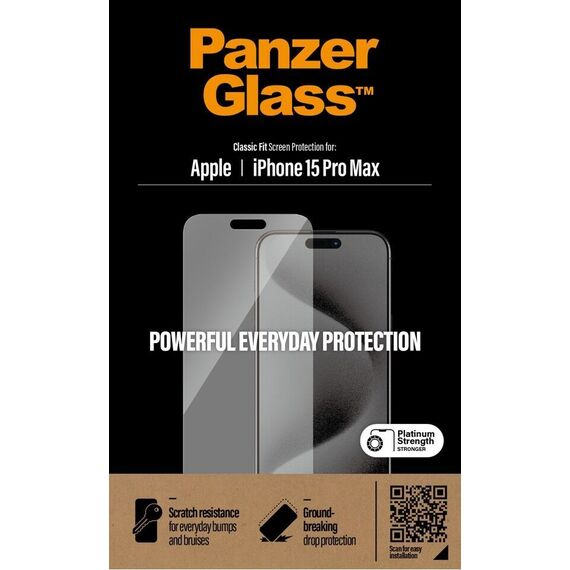 PanzerGlass - Screen Protector iPhone 15 Pro Max - Classic Fit / Electronics | Techbox