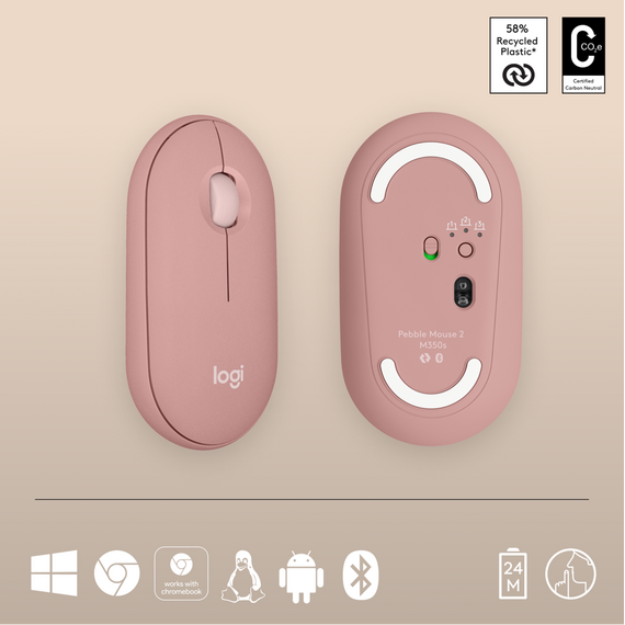 Logitech - Pebble Mouse 2 - M350s / Computers - Mice - Keyboards & Mice - Techbox