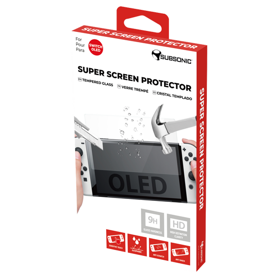 Subsonic Switch Oled Super Screen Protector - Tempered Glass 9H Hd / Nintendo Switch - Nintendo Switch Accessories - Accessories for Consoles - Techbox