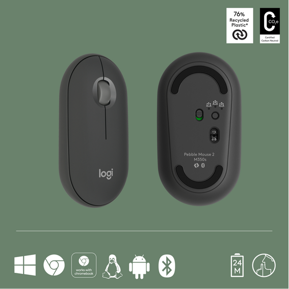 Logitech - Pebble Mouse 2 - M350s / Computers | Techbox