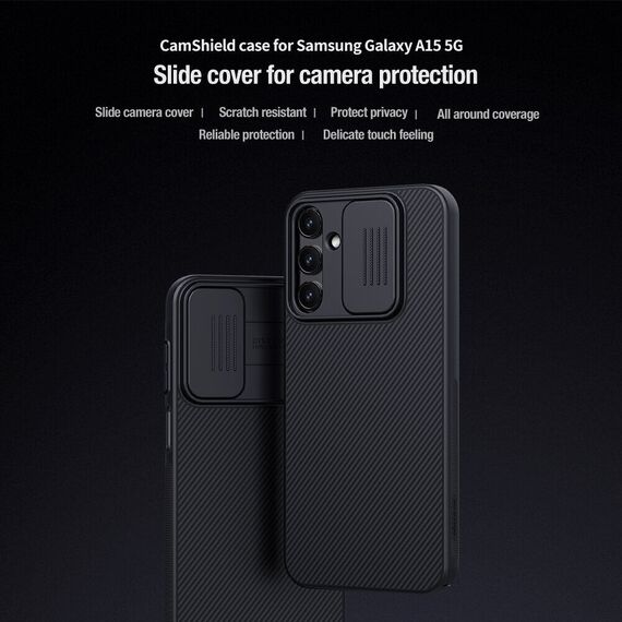Nillkin CamShield Case with camera cover for Samsung Galaxy A15 5G - black | Techbox