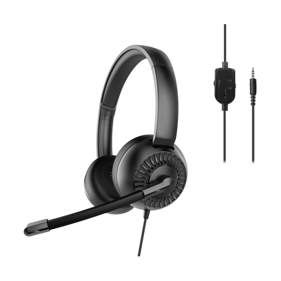 Speedlink - Metis Stereo Headset, 3,5mm Jack with Y-Adapter - Black / Electronics | Techbox