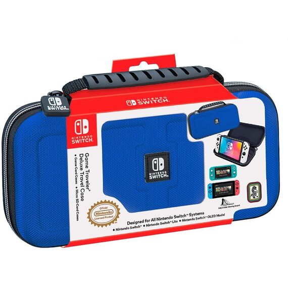 BigBen Interactive Official Travel Case Deluxe - Blue Nintendo Switch / Nintendo Switch | Techbox