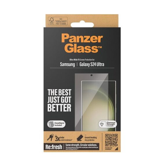 PanzerGlass - Screen Protector Galaxy S24 Ultra Ultra-Wide Fit wA / Electronics - Samsung - Screen & Camera Protection - Techbox