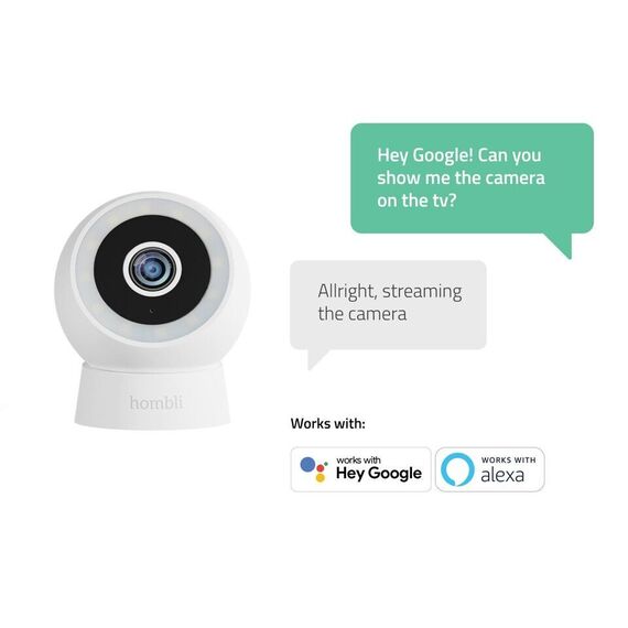 Hombli - Smart Outdoor/indoor Compact Cam, White / Electronics