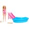 Barbie - Doll And Pool Playset, Blonde With Pool, Slide, Towel And Drink Accessories (HRJ74) / Toys - Dolls - Collectibles - Techbox