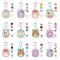 Squishalongs - 2,5 cm Keychain 4 Pack Asst (2420102) / Toys - Keychains - Gifts - Techbox