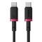 Baseus Dura Type C to Type C 100 W fast charging cable 2 m Black, Red | Techbox