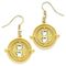 Harry Potter Time Turner gold plated stud earrings