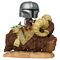 POP figure Star Wars The Mandalorian Mando on Bantha with Child in Bag |  Techbox