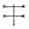 Gembird MA-D4-01 Adjustable desk 4-display mounting arm (rotate, tilt, swivel), 13”-32”, up to 10kg per screen | Techbox