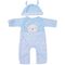 Tiny Treasures - Blue Bear Doll  w/Brown Hair (30543) / Toys
