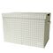 3 Sprouts - Recycled Folding Toy Chest - Gingham Beige / Baby and Children