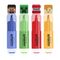 Minecraft pack with 4 highlighters with stamp