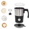 Adler AD 4497 milk frother/warmer Automatic Black - Milk foam - Coffee & Beverages - Techbox