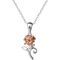 Disney Beauty and the Beast Rose sterling silver necklace