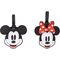 Disney Mickey & Minnie set of 2 luggage labels