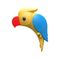 Winkee - Citrus Peeler Parrot - Yellow, Blue, Red / Gadgets