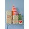 Rice - Small Square Raffia Basket with Handles - Hearts / Baby and Children