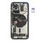 For iPhone/iPad (AP120024BLPSP-B) Rear Cover (Pulled B) incl. small parts - Blue, For iPhone 12 - Smartphone Covers & Frames - Smartphone - Techbox