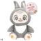 Hen Hao Kawaii Bunny assorted plush toy keychain 23cm