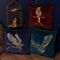 Harry Potter Fawkes velvet cushion