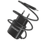 Dudao 2x USB wall charger with built-in Lightning 12 W cable black (A2ProL black) - Travel Chargers - Smartphone Chargers - Techbox