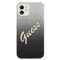 Guess GUHCP12SPCUGLSBK iPhone 12 mini 5.4" black/black hardcase Glitter Gradient Script | Techbox