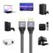 Wozinsky HDMI 2.1 Cable 8K 60 Hz 48 Gbps / 4K 120 Hz / 2K 144 Hz 1 m Silver (WHDMI-10) | Techbox