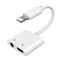 Joyroom S-Y104 headphone adapter Lightning - Lightning / mini jack 3.5mm - white | Techbox